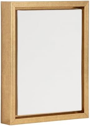Kate and Laurel Sylvie Blank Framed Canvas Wall Art, 8x10 Bright Gold, Vintage Modern Empty Canvas for Paint-Your-Own Art, Ready to Paint Premium Canvas Already Framed