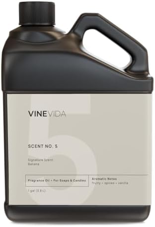 VINEVIDA Banana Fragrance Oil for Candle & Soap Making - 128oz Natural Scents Made in USA