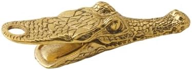 Vintage Crocodile Head Journal Clip - 3.4 Inch Heavy Duty Alligator Metal Book Clip Pin, Solid Decorative Bookmark Paper Organizer Notebook Holder Planner for Home Office Desk