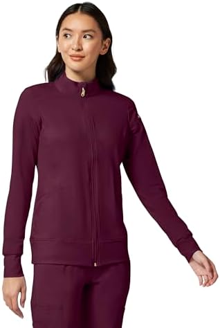 Cherokee iFlex Scrub Jacket for Women 2 Pocket Zip Front
