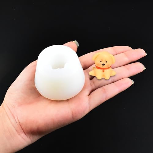 Cute Mini Dog Shape Resin Silicone Molds Micro Dollhouse Animal Epoxy Casting Molds for DIY Resin Fairy Garden Miniatures Landscape Tiny Things Crafts Decor(Style 2)