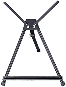 KINGART Adjustable Black Aluminum Table Top Display Easel with Extension Arm Wings -15" to 21" High - Portable Artist Tripod Folding Frame Stand - Holds Canvas, Paintings, Books, Photos, Signs