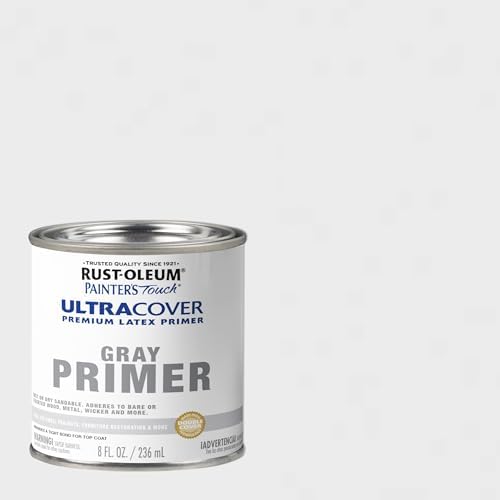 Rust-Oleum Painter's Touch Latex Brush-On Paint, Flat Gray Primer