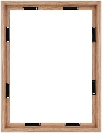 MCS Canvas Float Frame, 18x24, Walnut Woodgrain