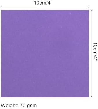 MECCANIXITY 50 Sheet Origami Paper Double Sided Deep Purple 4x4 Inch Square Sheet for Art Craft Project, Beginners, Gifts Decor
