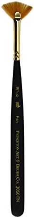 Princeton Artist Brush, Mini-Detailer Brushes for Watercolor, Acrylic and Gouache Series 3050, Fan Synthetic Sable, Size 20x0
