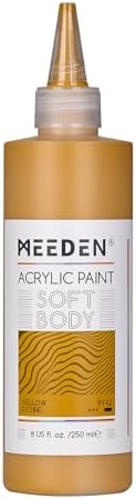 MEEDEN Soft Body Acrylic Paint: Yellow Ochre Matte Finish 250ml/8.45oz