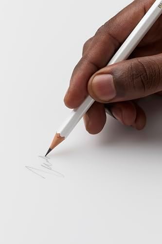 Blackwing Pearl Pencils, Balanced Japanese Graphite, White, 12 Count