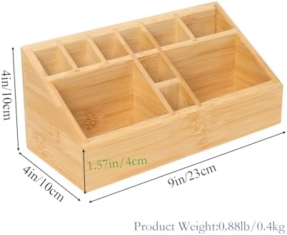 2 Pack Small Bamboo Art Supply Organizer Pen Holder