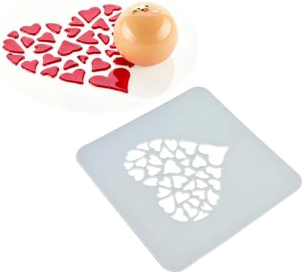 2pcs/lot French Pastry Lace Silicone Mold Hollow Out Heart-Shaped