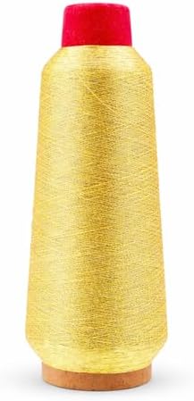 Mandala Crafts Metallic Gold Embroidery Floss for Sewing, 3281 Yard Spool