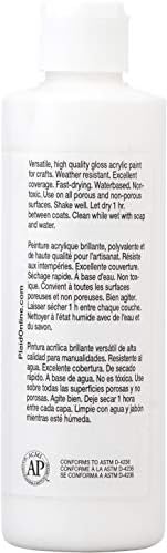 Apple Barrel Gloss Acrylic Paint in Assorted Colors (8 oz), 20408 Gloss White (Pack of 2)