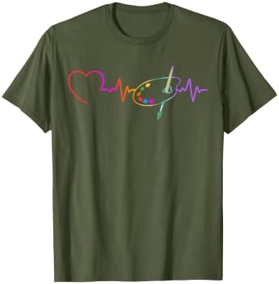 Funny Paint Palette Brush Artist Painter Art Teacher Men Kid T-Shirt