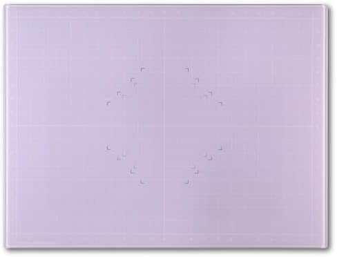 GLASSBOARD STUDIO Glass Craft Mat - Magnetic, Heat & Scratch Resistant - For Crafting, Cutting, Painting, Mixed Media Artwork - Grid Lines, Non-Slip Rubber Feet (Meadow Lilac 18"L x 24"W)