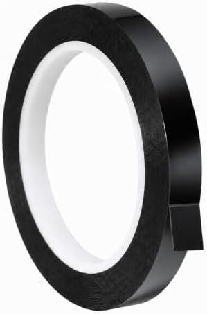 GGR Supplies MMYP-1 Black Metalized Polyester Film Tape, 1/2 Inch x 72 Yds