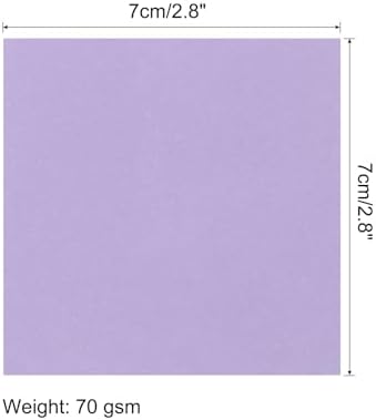 MECCANIXITY 50 Sheet Origami Paper Double Sided Light Purple 2.5x2.5 Inch Square Sheet for Art Craft Project, Beginners, Gift Decoration