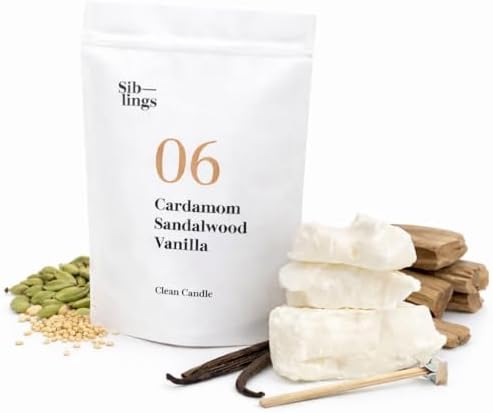 Siblings Candle Refill Kit No. 06, Cardamom Sandalwood Vanilla
