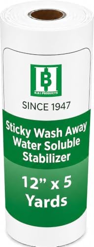 HBI Sticky Wash Away Water Soluble Stabilizer Roll, 12 in x 5 yd