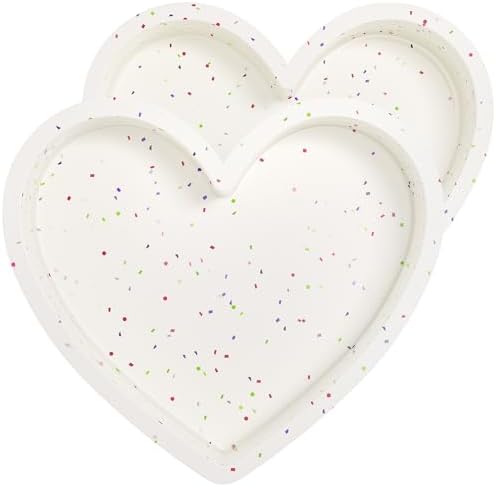 10 Inch Heart Shaped Cake Pans Silicone for Baking, 2 Pcs