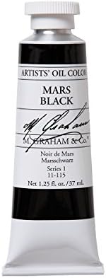 M. Graham Artist Oil Paint Mars Black 1.25oz/37ml Tube