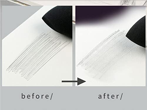 3Pcs Artist Blending Sponge Pen Washable Sketch Rubbing Sponge Brush Reusable Drawing Art Blenders Tools for Artist Professional Kids Student Sketch Drawing Correcting Lightening and Highlight