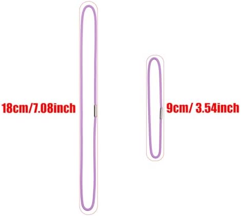Mini Skater Travel Notebook Thick Elastic Bands Planner Refills Insert Connection Replacement Straps for Travel Journals Accessories, Two Sizes, 20Pcs (A5 & Passport Size) (Purple)
