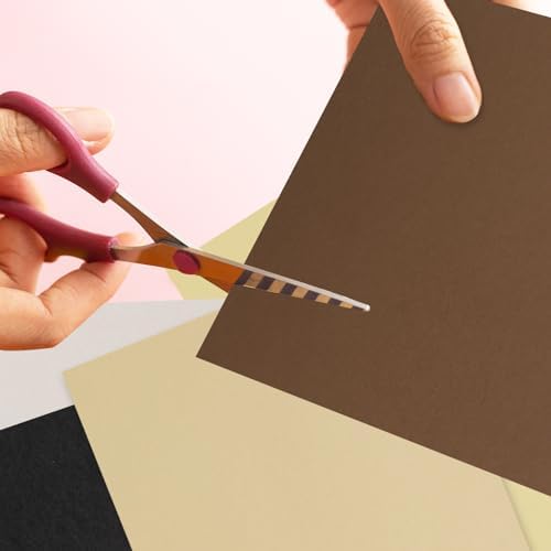 Whaline 50 Sheets 8.5 x 11 Inch Assorted Brown Black Gray Neutral Colored Card Stock Paper 5 Earth Tones Colors Solid Core Scrapbook Paper for Print DIY Arts Crafts Making Supplies, 65Lb
