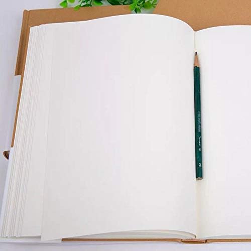 8.5x11 Sketch Book, Pack of 2, 240 Sheets (100gsm), Hardcover Bound Sketch Notebook, 120 Sheets Each, Acid-Free Blank Drawing Paper, Ideal for Kids and Adults, Kraft Cover