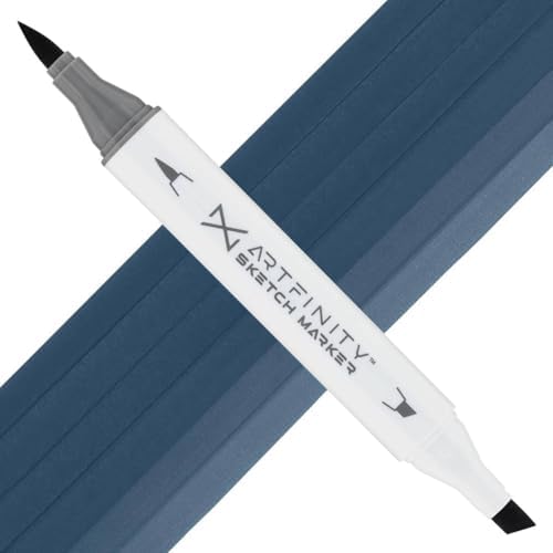 Artfinity Sketch Markers - Antwerp Blue B8-8, Vibrant, Professional, Dye-Based Alcohol Markers for Artists, Drawing, Travel, & More