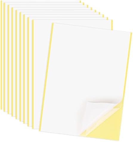 10 Sheets Double Sided Adhesive Tape, A4 Size Clear Arts Craft DIY Strong Sticky Arbitrary Cut Tape for Card Making,Home Decorative Or Office Supplies