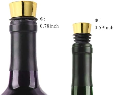 20 Pcs Wine Bottle Stopper Set Kit, Resin Wine Bottle Stoppers Molds Set Accessories, Wine Stopper for Silicone Molds Epoxy Resin (Alloy, Gold)
