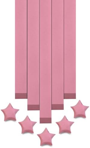 FoDau770 Solid Color Star Paper Strips - 360 Sheet, Pastel Pink
