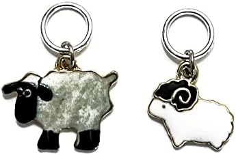 Pretty Warm Designs Sheep Stitch Markers & Storage Tin, Snag Free Set of 6