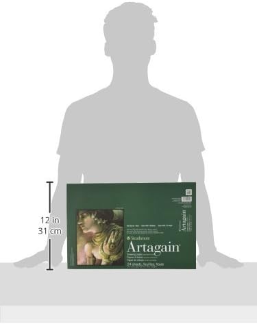 Strathmore 400 Series Tape Bound Artagain Drawing Pad, 60 lb. Medium Surface, 12 X 18 inches, Assorted Tints, 24 Sheets (445-12)