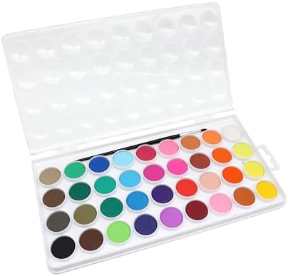 Artist's Loft 36 Color Watercolor Pan Set with Natural Hair Brush Necessities - Watercolor Set for Students, Teachers, Artists - 1 Pack