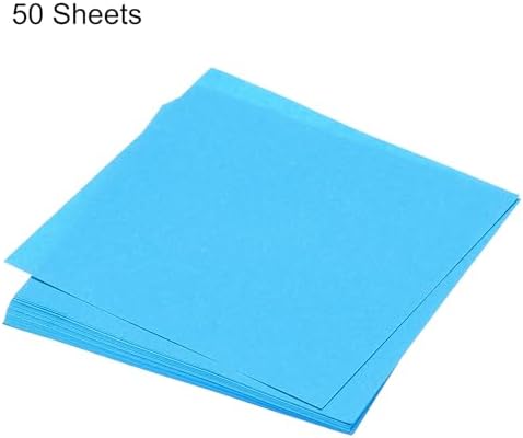 MECCANIXITY 50 Sheet Origami Paper Double Sided Aquamarine Blue 5.5x5.5 Inch Square Sheet for Art Craft Project, Beginners, Gifts Decor