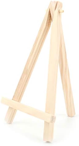 Tosnail 24 Pack 6" Small Art Easel Stand Tabletop Mini Wooden Display Stand Photo Holder Display Stand for Artist, Students, Adults, Kids Painting