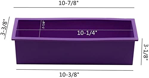 Flexible Rectangular Soap Silicone Mold, Set of 2(Purple)