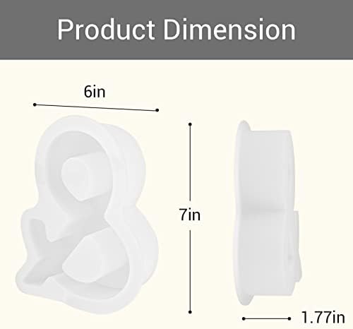 Gartful 7 Inch Large Letter Molds for Resin, 3D & Capital Alphabet Epoxy Resin Mold, A to Z Thick Resin Letter Molds for Making Letters, Word Sign Art, DIY Crafts, Making Cake, Party Home Decor