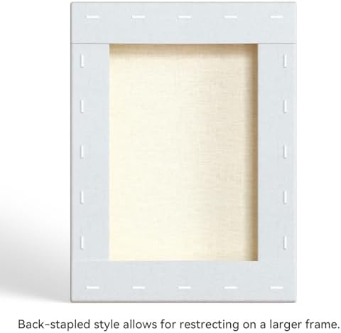 PHOENIX 9x12 Inch 3 Pack Gallery Canvas - 1.5 in Thick Canvases for Painting - Deep Edge 100% Cotton 11 Oz. Gesso Primed White Blank Professional Canvas Oil & Acrylic Paints