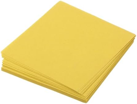 MECCANIXITY 50 Sheet Origami Paper Double Sided Lemon Yellow 2.5x2.5 Inch Square Sheet for Art Craft Project, Beginners, Gift Decoration