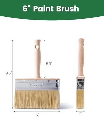 Voomey Deck Stain Brush 6 Inch, Limewash Brush for Wood, Deck Stain and Sealer Applicator, Strong Hold Paint Without Chipping, Quickly Paint Decks, Fences, Walls and Furniture