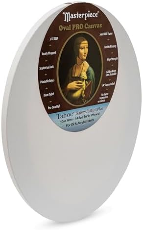 Masterpiece Artist Canvas 49210 Pro Oval 3/4" Deep, 12" x 16", Cotton 14.6oz - 4X - Tahoe Heavy Weight