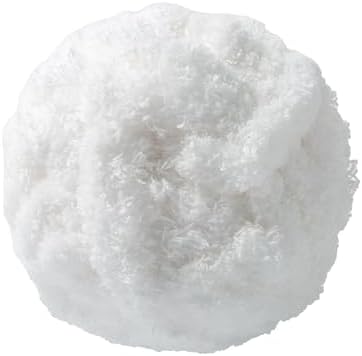 Loops & Threads Fluffy Chenille Yarn - Yarn for Knitting, Crochet, Weaving, and Arts & Crafts - White, Polyester, 10.58 oz