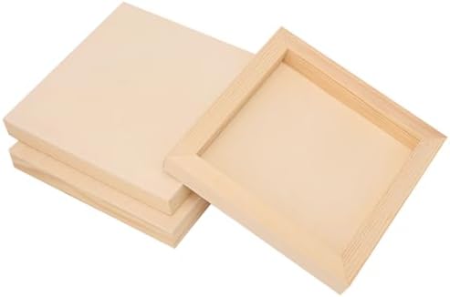 30 Pack 5.75 x 5.75 Square Wood Panel Boards - Unfinished Wood Canvas Boards for Painting, Square Wooden Panels for Painting Canvas, DIY Projects, Acrylic and Oil Painting