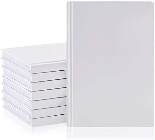 Henoyso 8 Pcs A5 Blank Notebook Journal Hardcover Sketchbook, 8.3 x 5.7 in