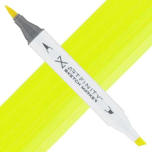 Artfinity Sketch Markers - Fluorescent Yellow FY1, Vibrant, Professional, Dye-Based Alcohol Markers for Artists, Drawing, Travel, & More