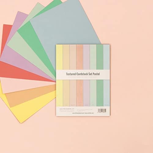 Craftelier - Cardstock Set Pastel Texture | Pack of 24 Double Sided Cardstock for Card Making, Scrapbooking and Craft Projects | Weight 216 grams | Size 15,24 x 20,32 cm (6" x 8")
