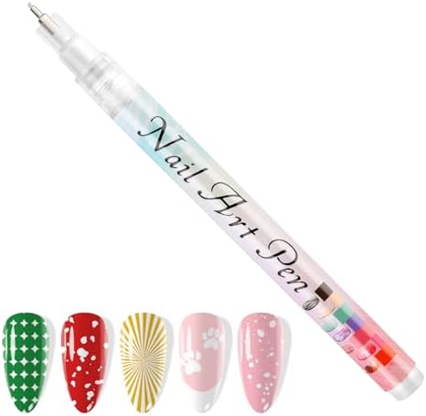 1 PCS White Nail Art Polish Pens Kalolary 0.5mm Nail Art Markers