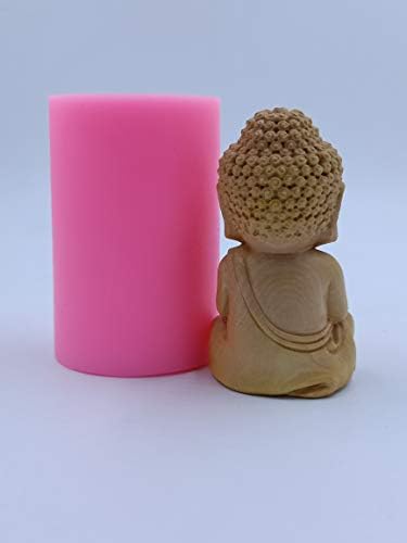 3D Buddha Mould Cute Buddha Candle Mold for Candle Maker Resin Mold Wax Mould Wax Melt Molds Epoxy Resin Mould Craft Art Silicone Soap Mold Craft Molds DIY Handmade Soap Molds